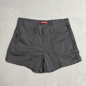 UNIONBAY Shorts Juniors 3 Gray Utility Twill Button Pocket Stretch Summer Casual